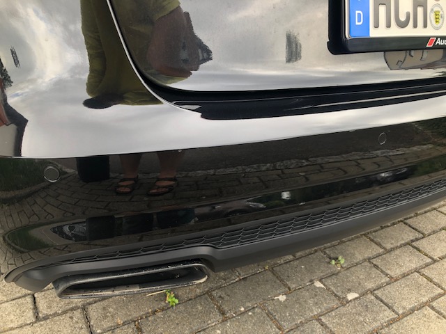 Black-Paket Endrohre - sahen schrecklich aus