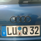 Audi Zeichen hinten schwarz
